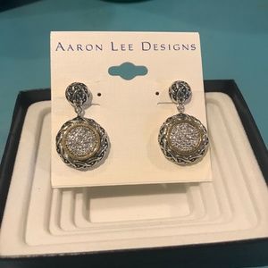 Pierced Earrings Two Toned